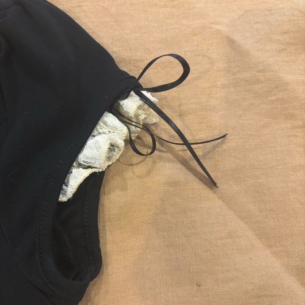Black and Cream Women's Top.wt-40 - Picture 5 of 10